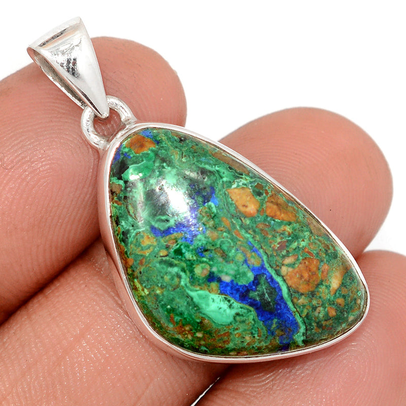 1.5" Azurite In Malachite Pendants - MAZP1162