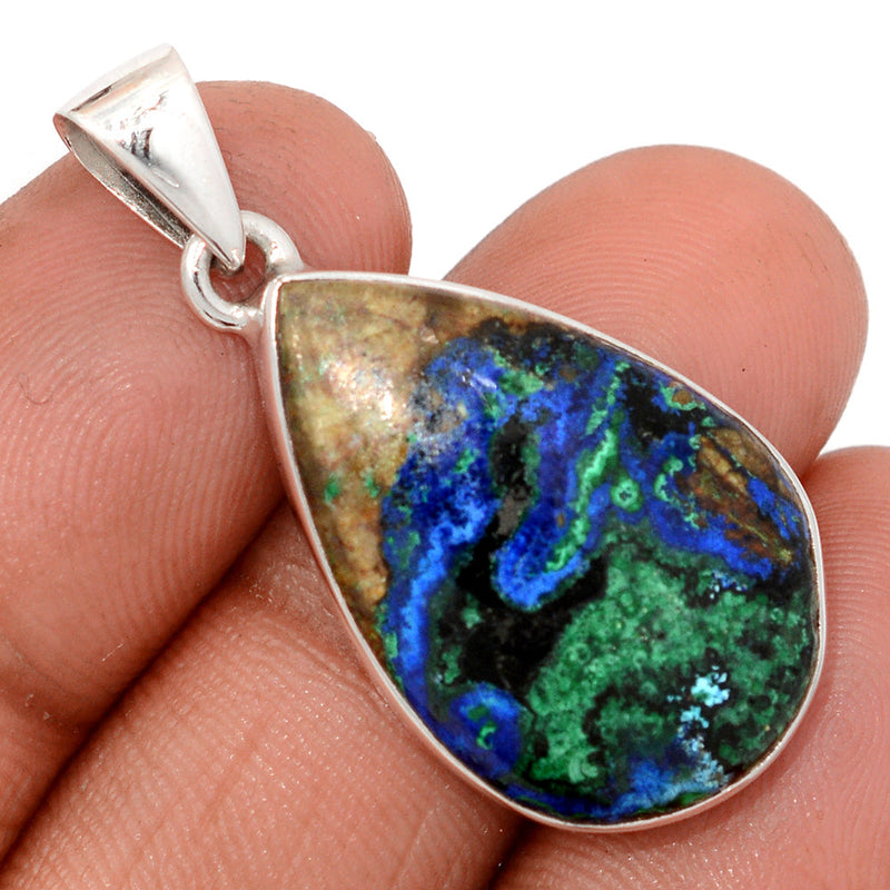 1.5" Azurite In Malachite Pendants - MAZP1167
