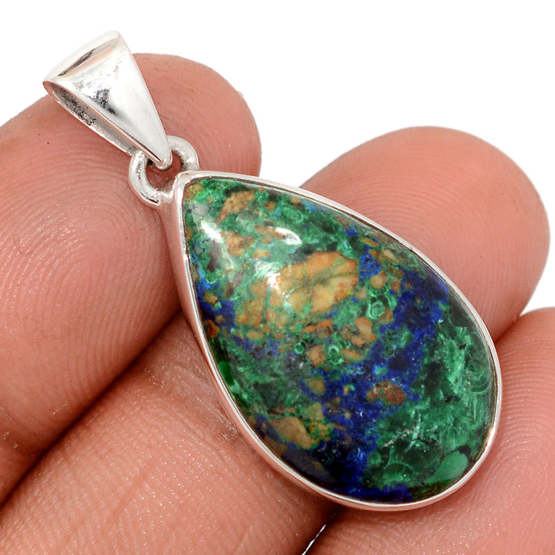 1.5" Azurite In Malachite Pendants - MAZP1169