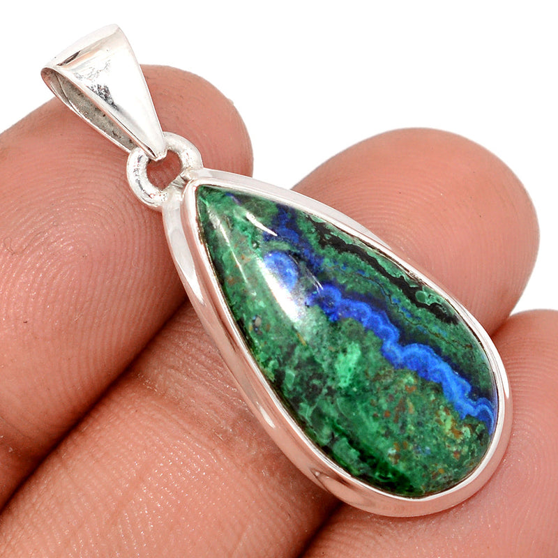 1.5" Azurite In Malachite Pendants - MAZP1188
