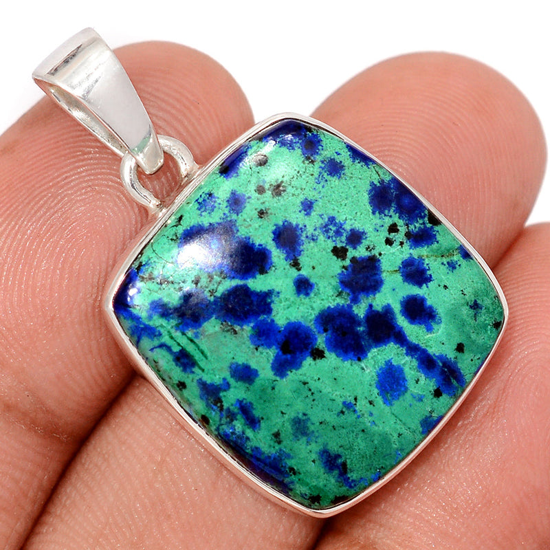 1.3" Azurite In Malachite Pendants - MAZP1191