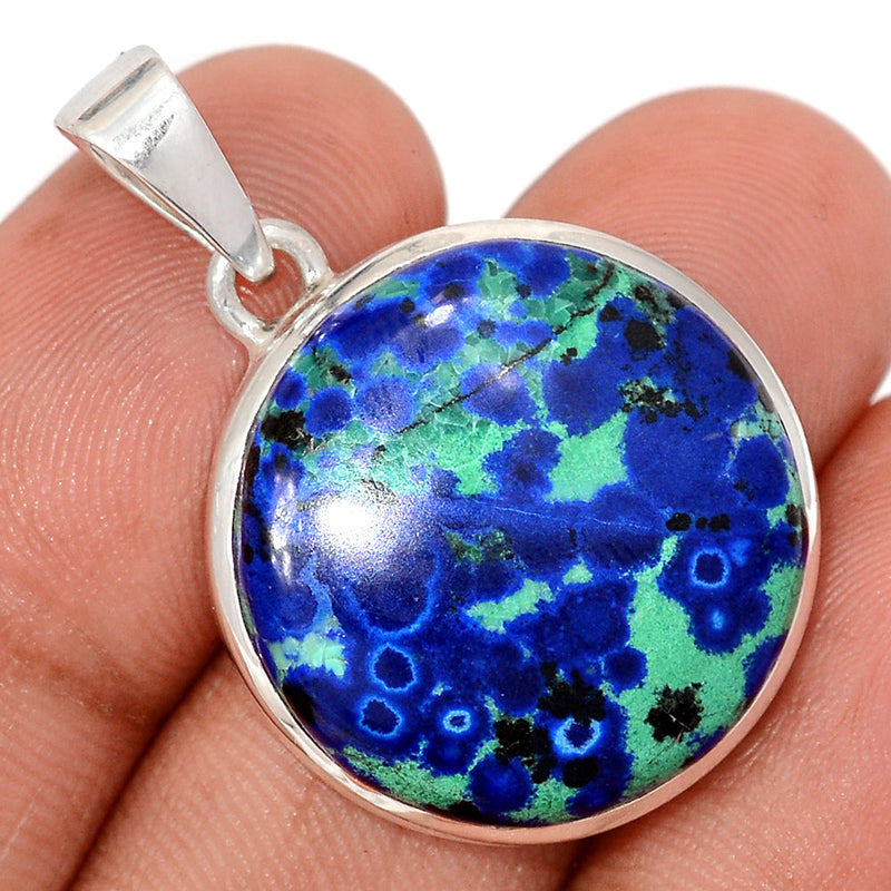1.5" Azurite In Malachite Pendants - MAZP1193