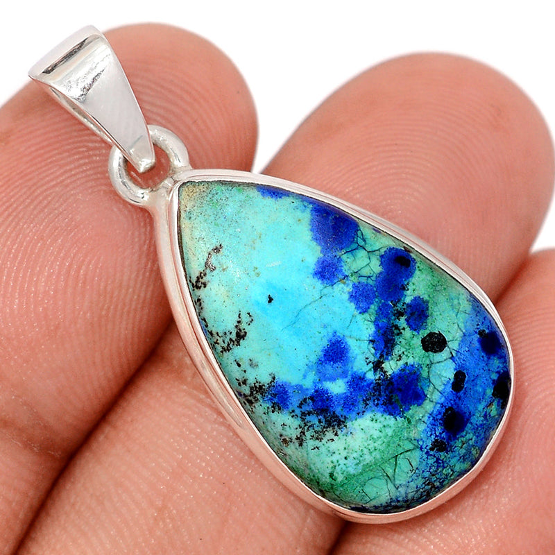 1.5" Azurite In Malachite Pendants - MAZP1194