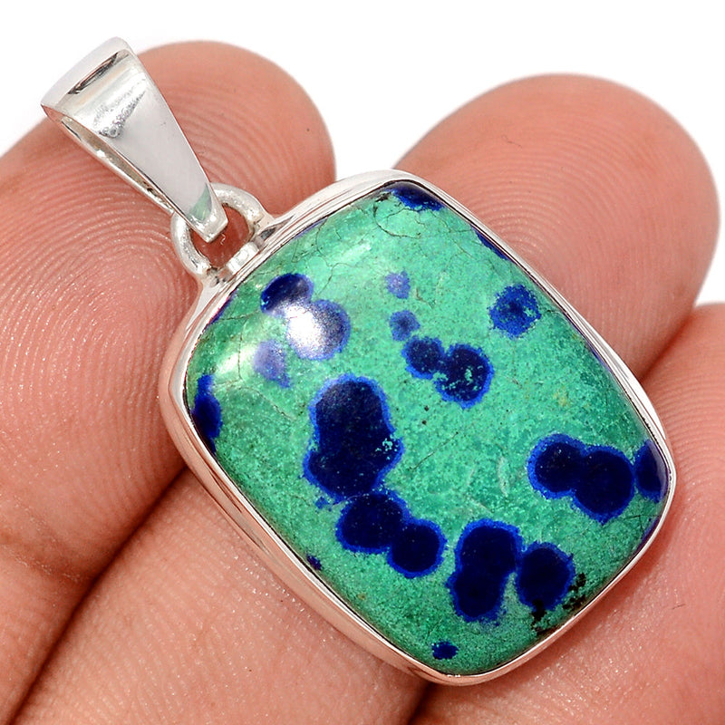 1.5" Azurite In Malachite Pendants - MAZP1196