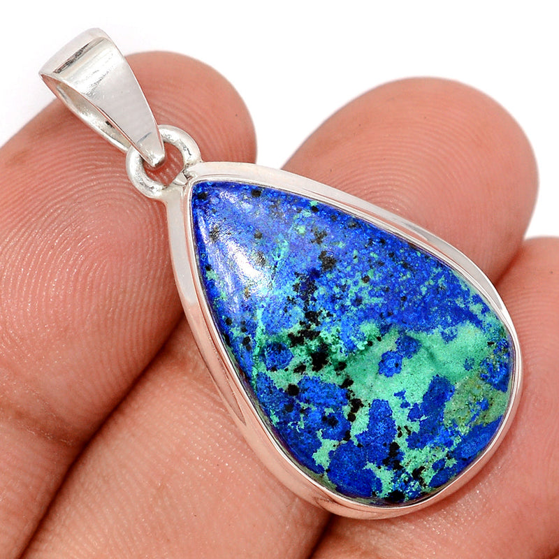 1.6" Azurite In Malachite Pendants - MAZP1200