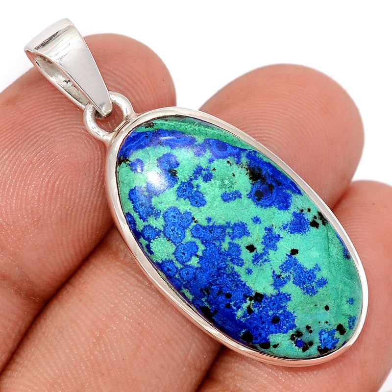 1.7" Azurite In Malachite Pendants - MAZP1204