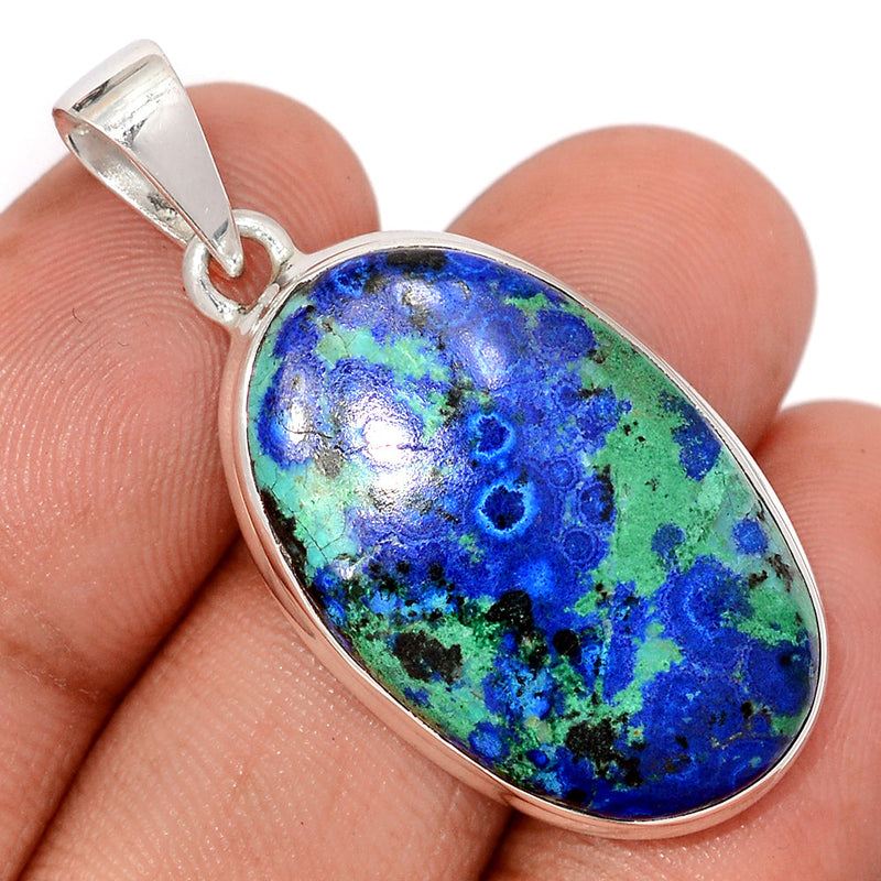 1.6" Azurite In Malachite Pendants - MAZP1206