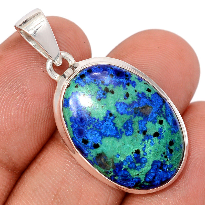 1.5" Azurite In Malachite Pendants - MAZP1208