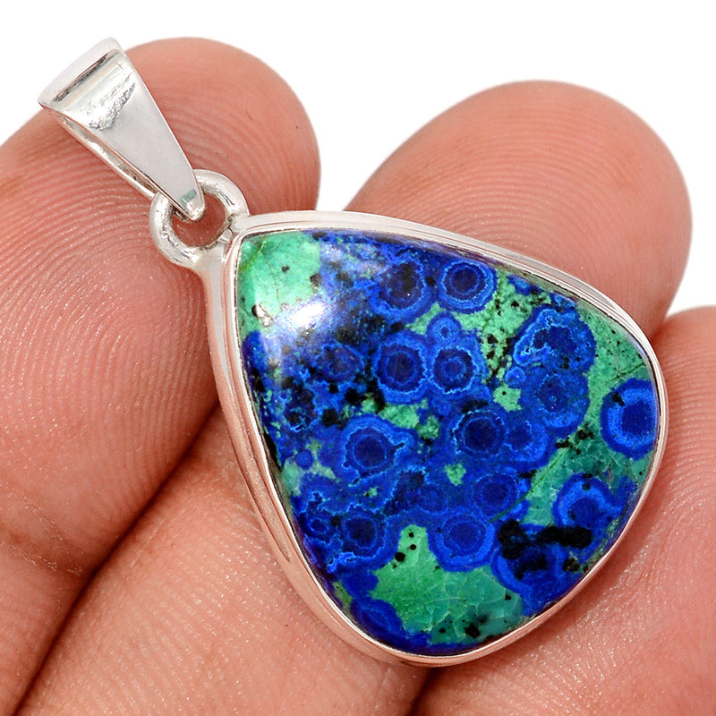1.5" Azurite In Malachite Pendants - MAZP1209