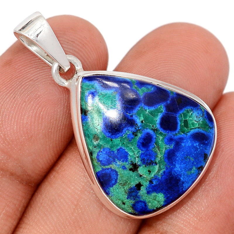 1.5" Azurite In Malachite Pendants - MAZP1211