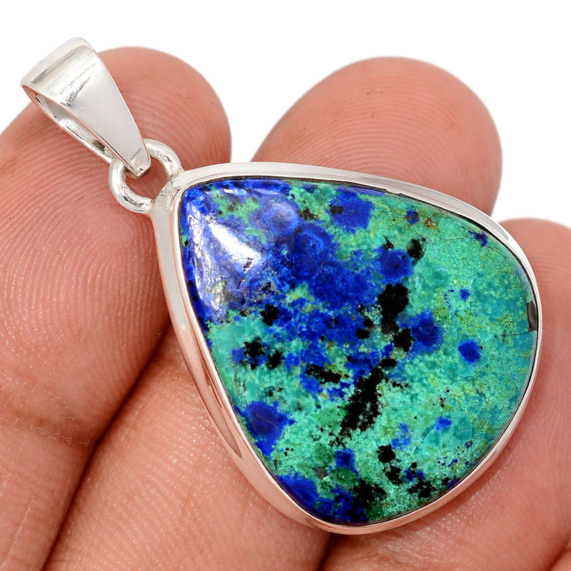 1.6" Azurite In Malachite Pendants - MAZP1213