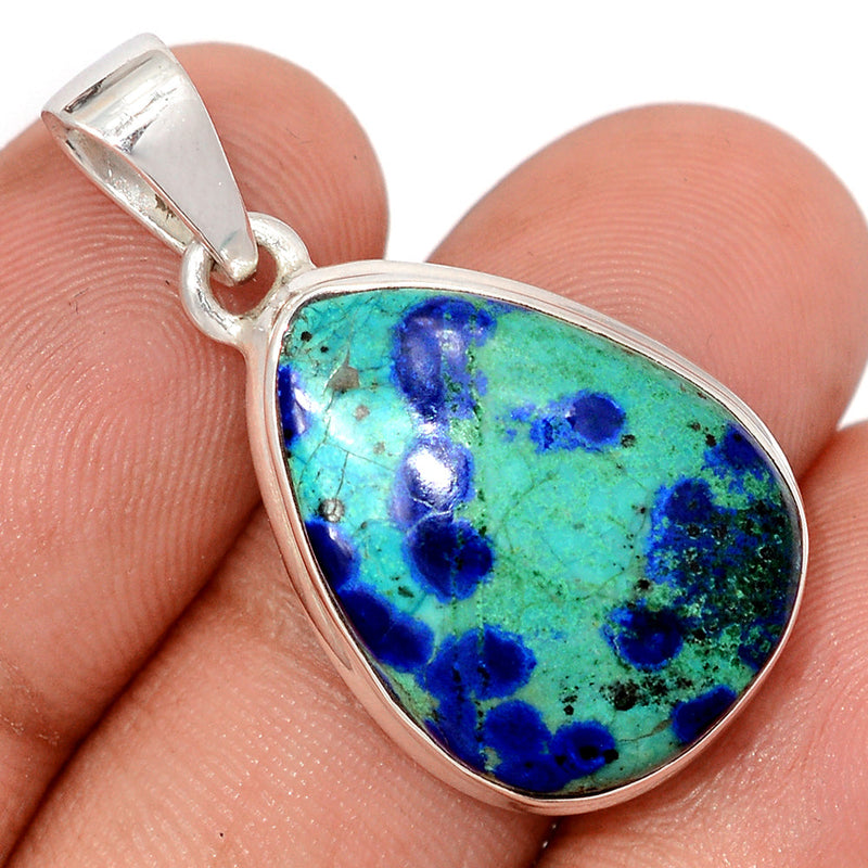 1.3" Azurite In Malachite Pendants - MAZP1215