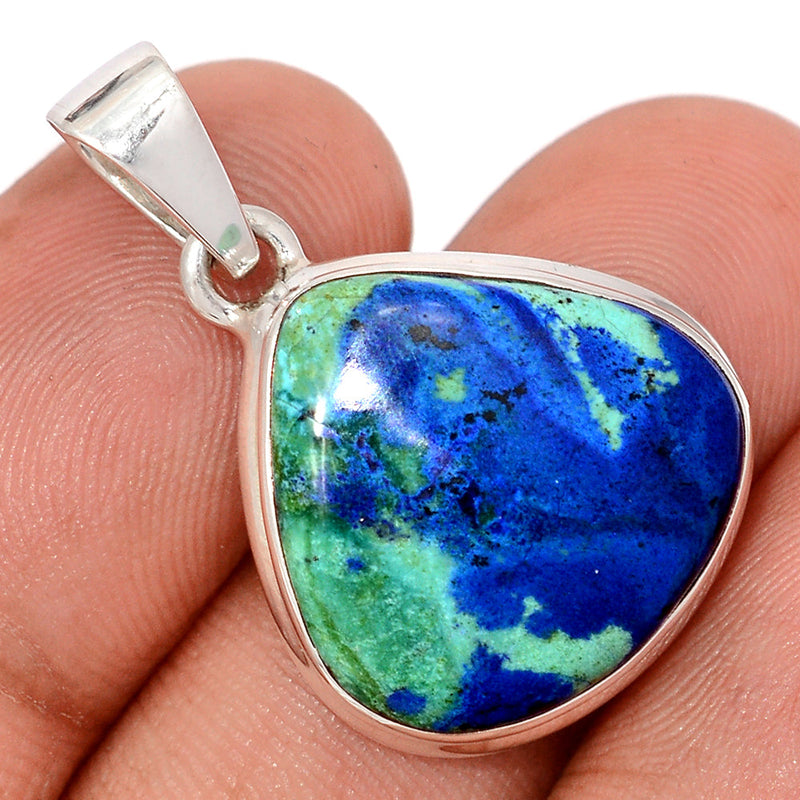 1.2" Azurite In Malachite Pendants - MAZP1217