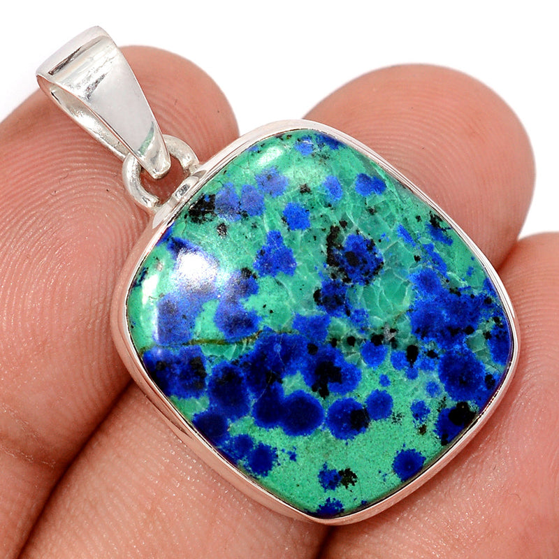 1.3" Azurite In Malachite Pendants - MAZP1219