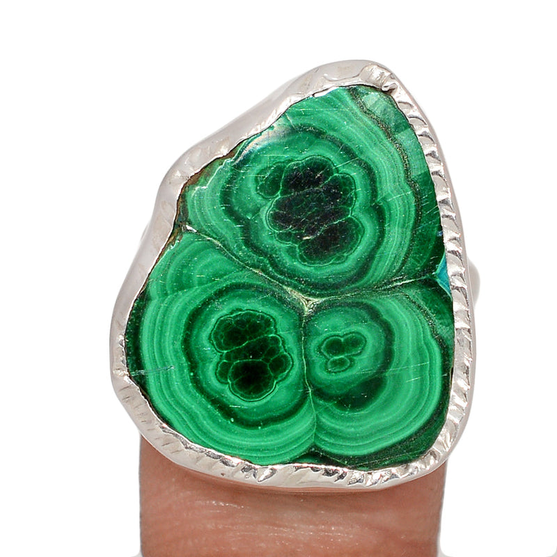 Malachite In Chrysocolla Slice Ring - MCSR1