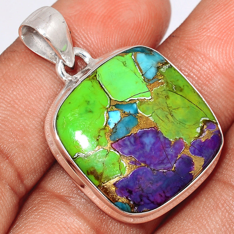 1.3" Multi Copper Turquoise Pendants - MCTP23
