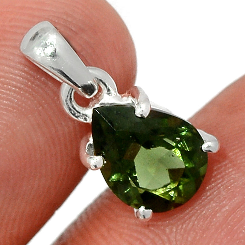 0.7" Claw - Moldavite Faceted Pendants - MDFP163