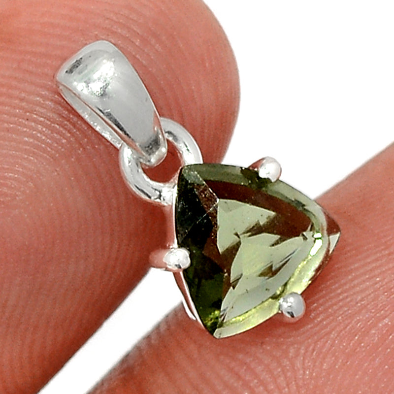 0.7" Claw - Moldavite Faceted Pendants - MDFP184