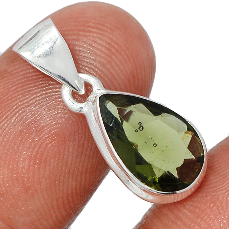0.8" Moldavite Faceted Pendants - MDFP212