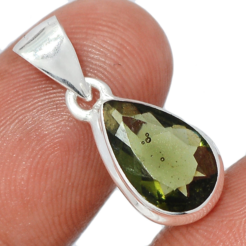 0.8" Moldavite Faceted Pendants - MDFP213