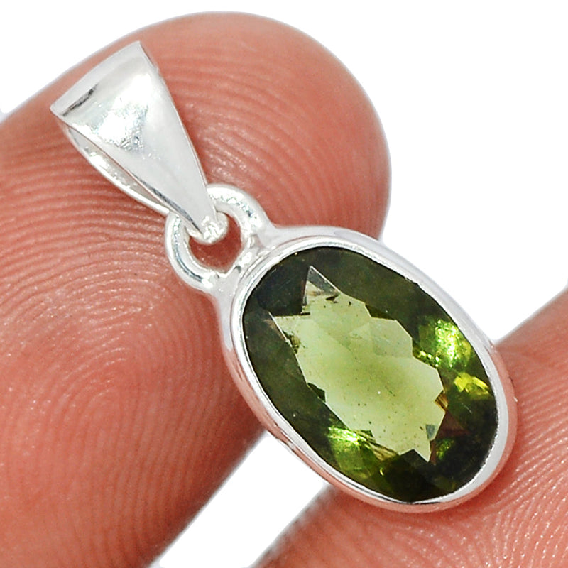 0.8" Moldavite Faceted Pendants - MDFP221