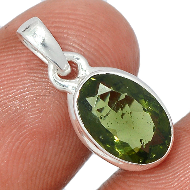 0.7" Moldavite Faceted Pendants - MDFP228
