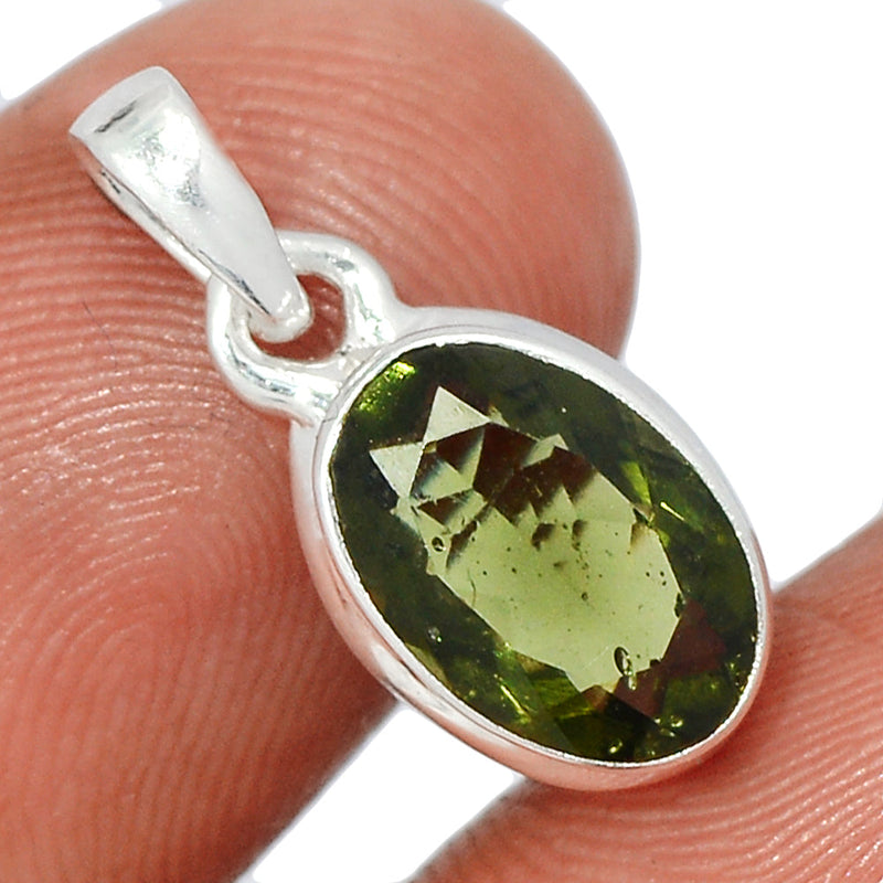 0.8" Moldavite Faceted Pendants - MDFP229