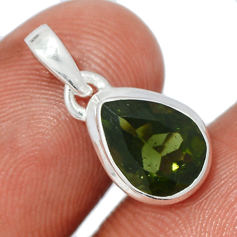 0.7" Moldavite Faceted Pendants - MDFP233