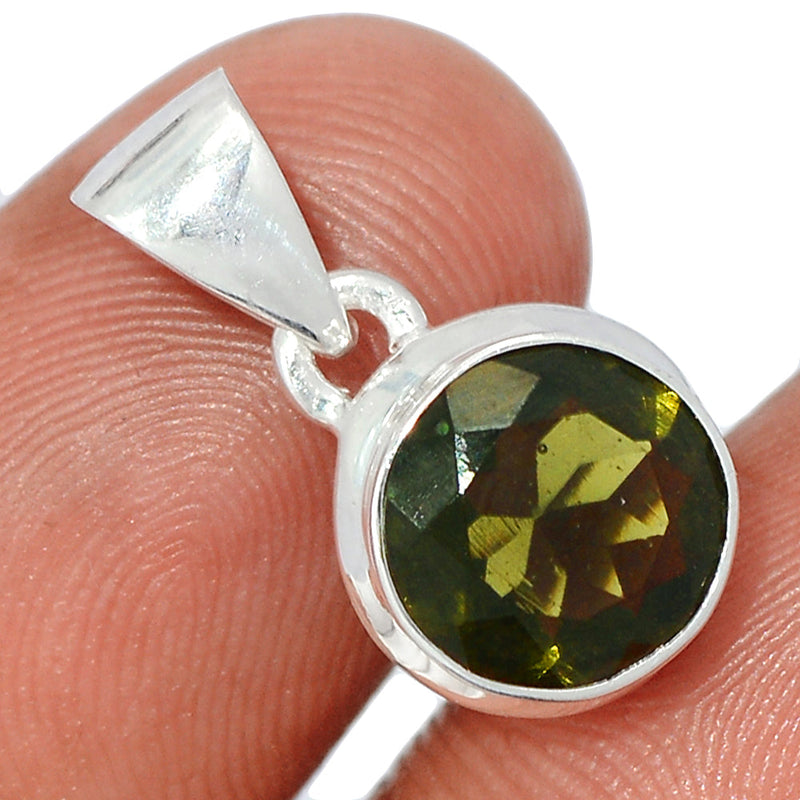 0.7" Moldavite Faceted Pendants - MDFP239