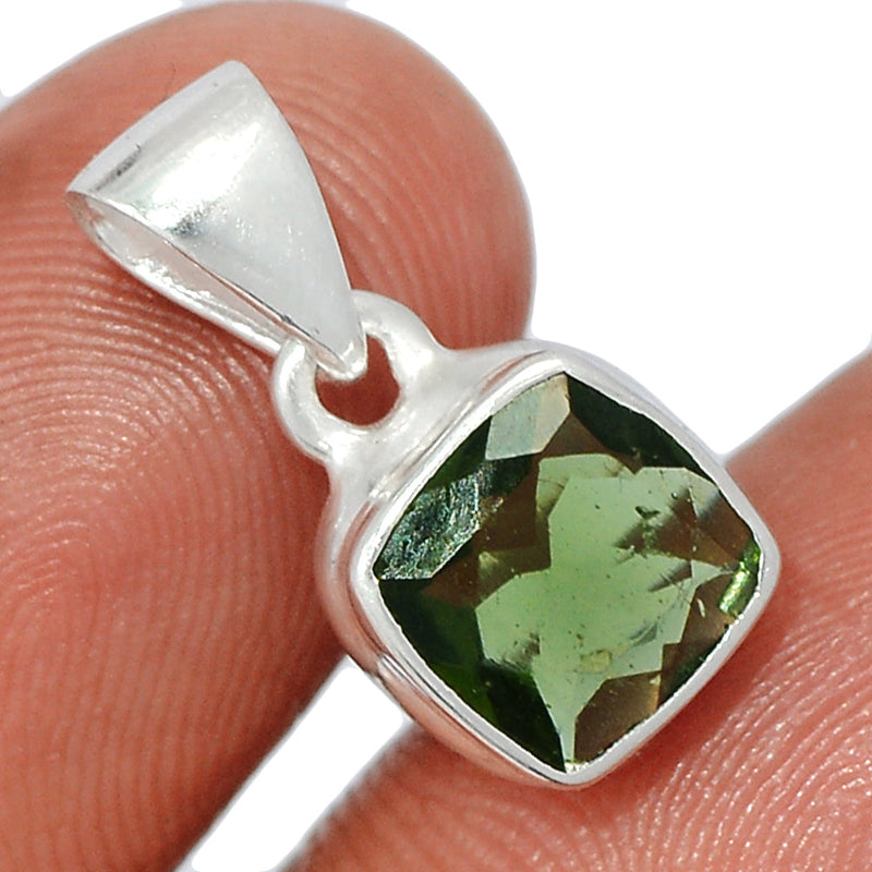 0.7" Moldavite Faceted Pendants - MDFP249
