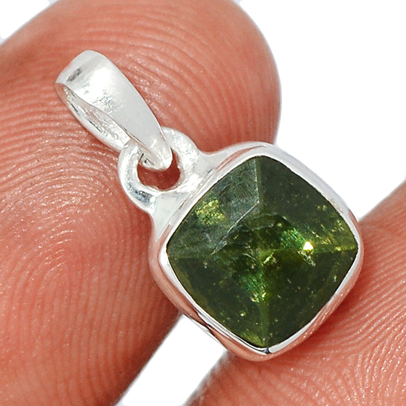 0.7" Moldavite Faceted Pendants - MDFP251