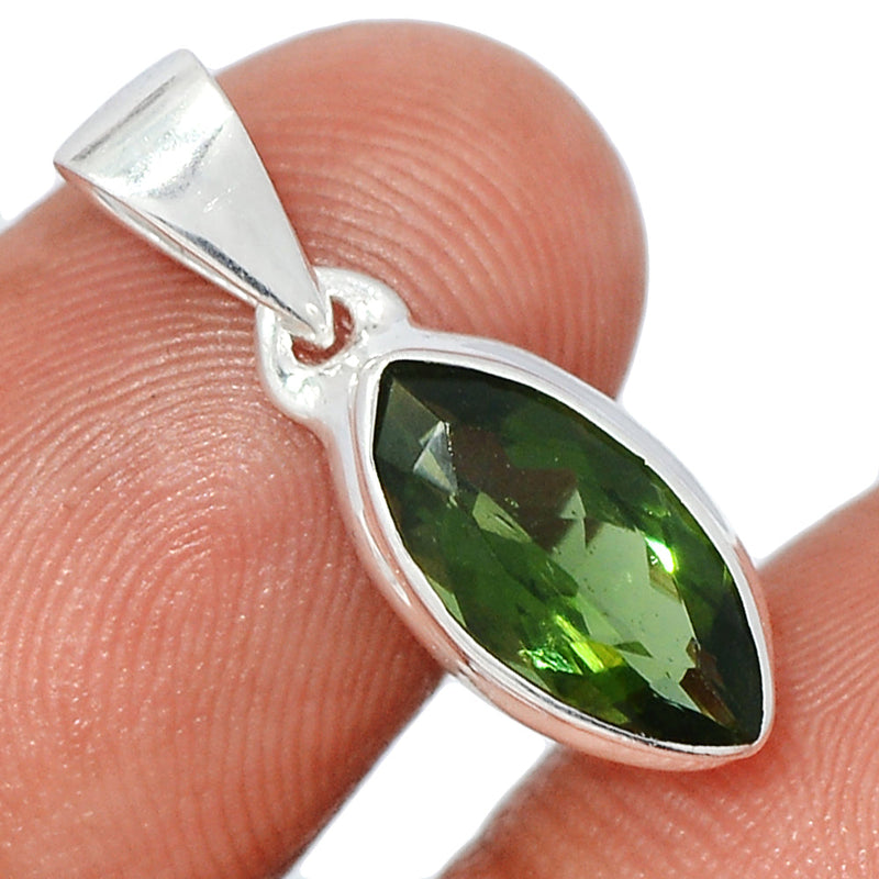 1" Moldavite Faceted Pendants - MDFP255