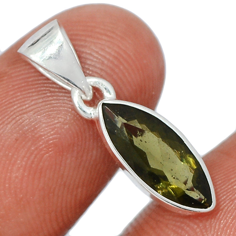 1" Moldavite Faceted Pendants - MDFP258