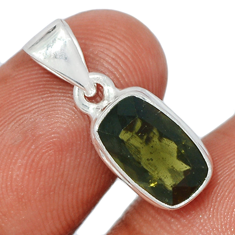 0.8" Moldavite Faceted Pendants - MDFP261