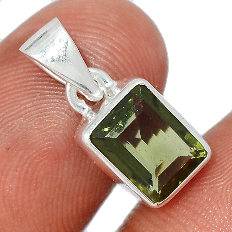 0.7" Moldavite Faceted Pendants - MDFP262