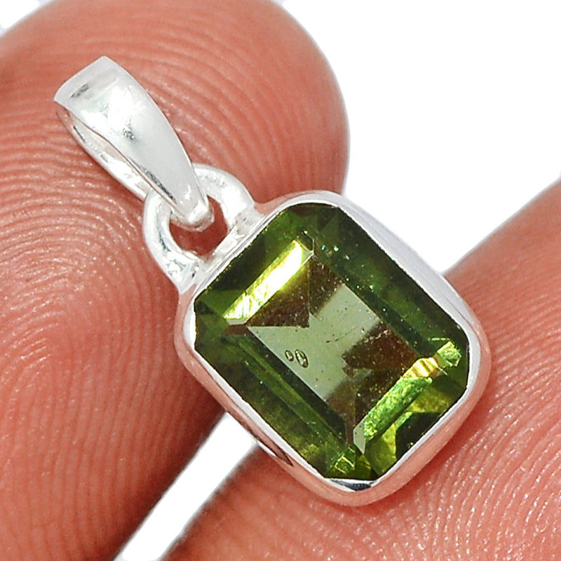 0.7" Moldavite Faceted Pendants - MDFP264