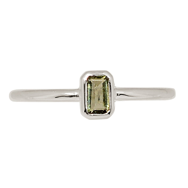 Moldavite Faceted Ring - MDFR148