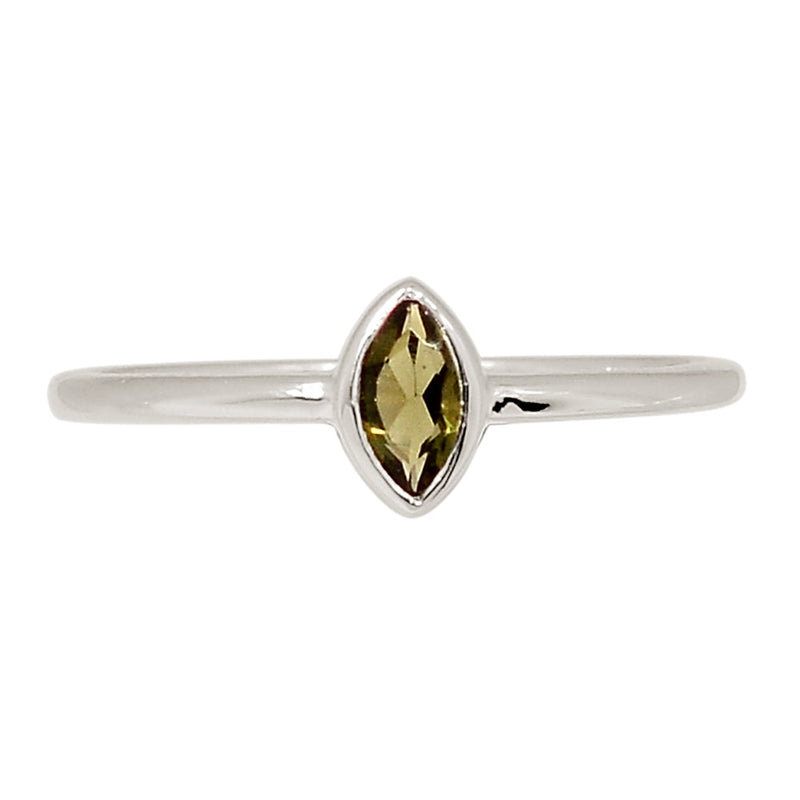 Moldavite Faceted Ring - MDFR200
