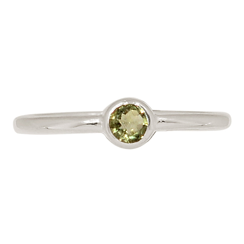 Moldavite Faceted Ring - MDFR235