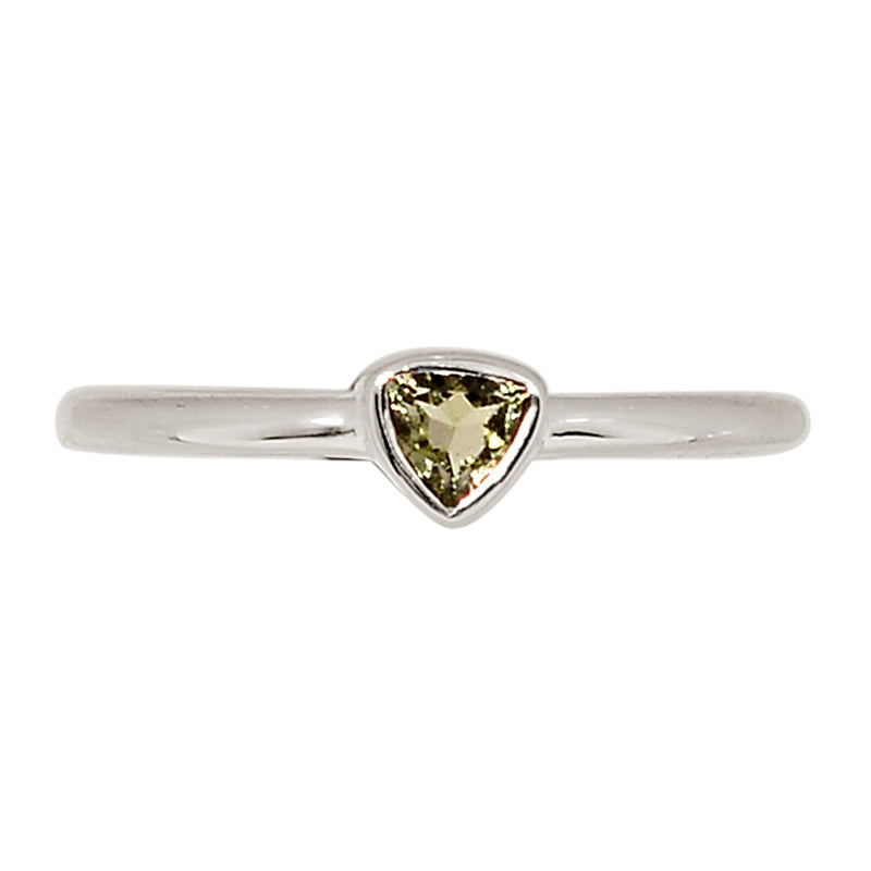 Moldavite Faceted Ring - MDFR255