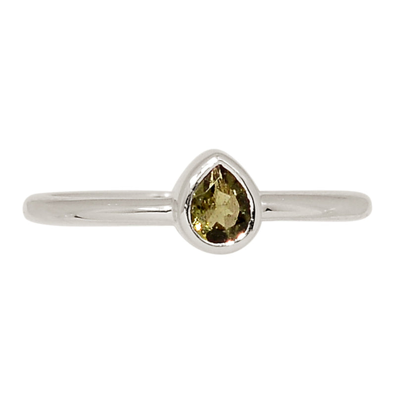 Moldavite Faceted Ring - MDFR277
