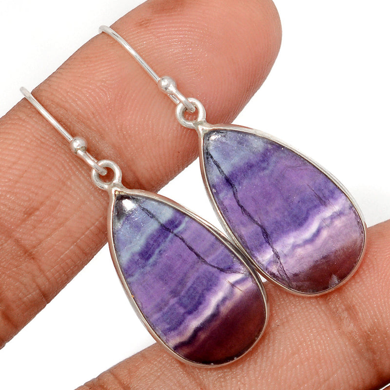 1.7" Lip Setting - Rainbow Fluorite Earrings - MFCE238