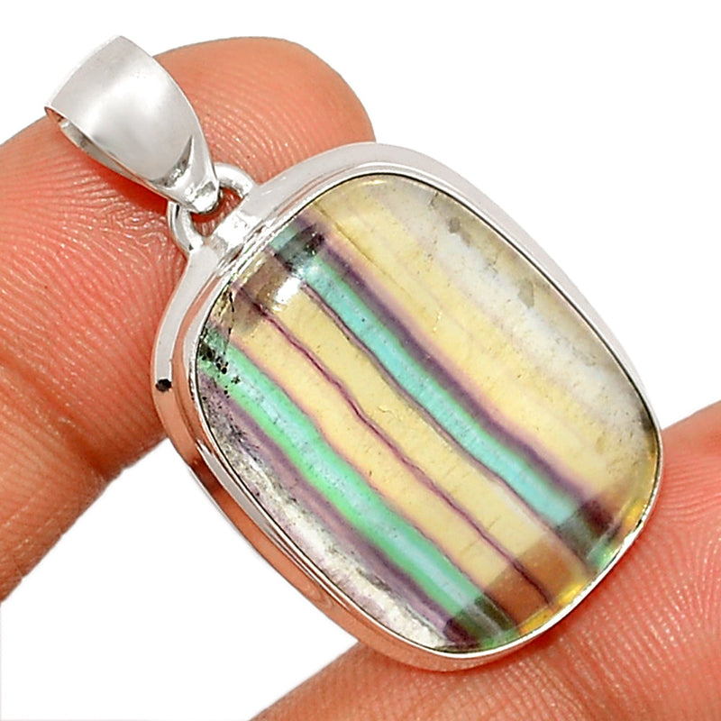 1.5" Rainbow Fluorite Pendants - MFCP1168