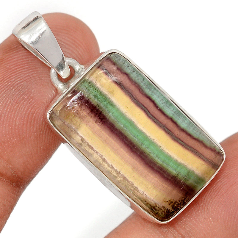 1.5" Rainbow Fluorite Pendants - MFCP1913