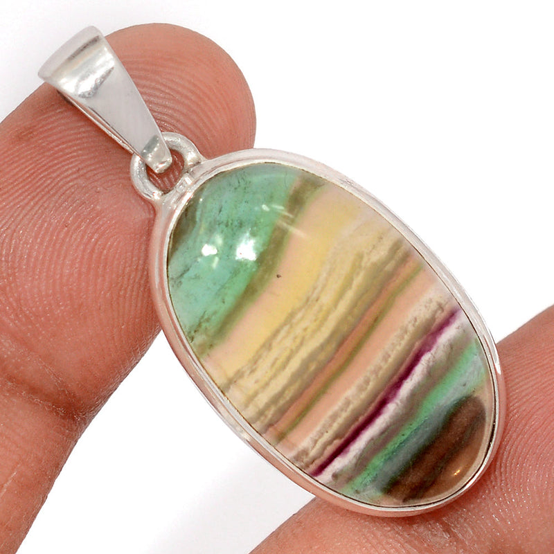 1.6" Rainbow Fluorite Pendants - MFCP1917