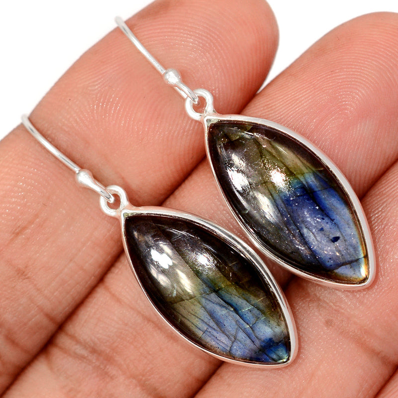 1.6" Multi Fire Labradorite Earrings - MFLE178