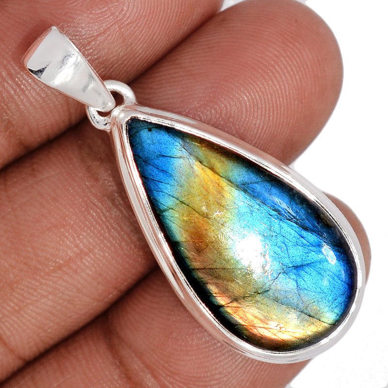 1.6" Multi Fire Labradorite Pendants - MFLP14