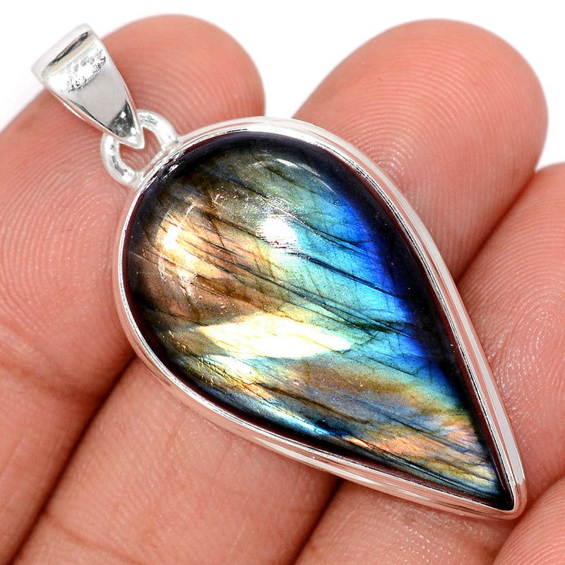 1.7" Multi Fire Labradorite Pendants - MFLP2154