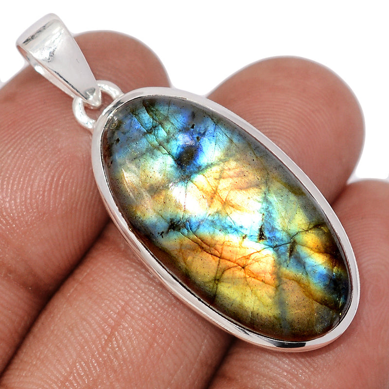 1.6" Multi Fire Labradorite Pendants - MFLP23