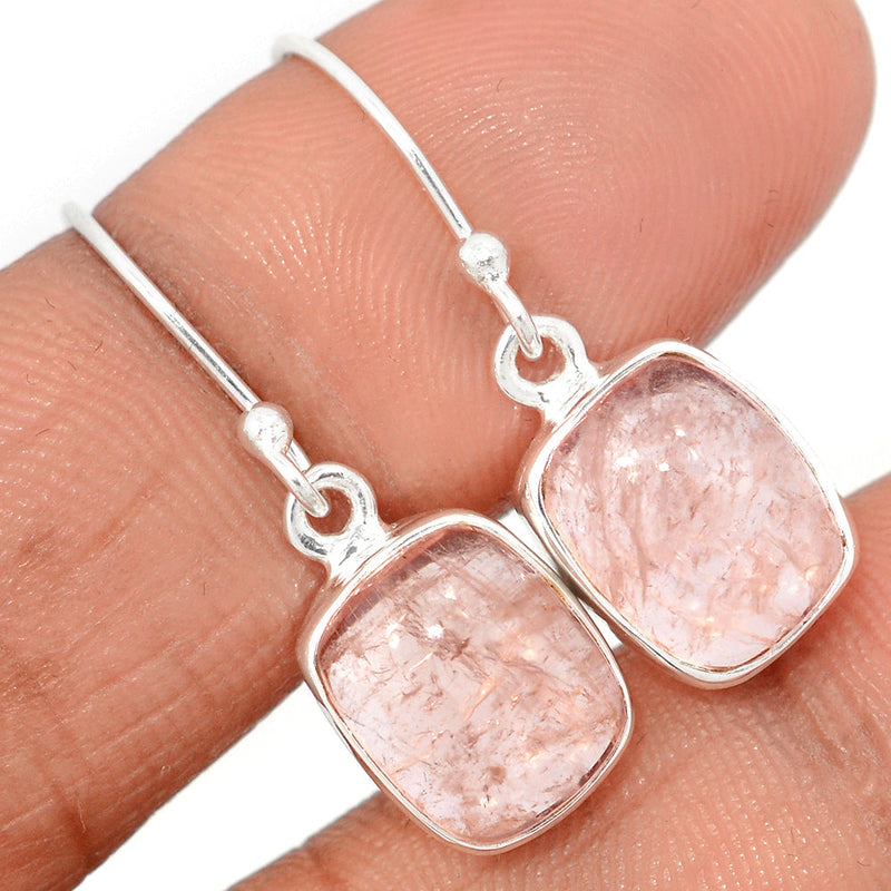1.1" Morganite Cabochon Earrings - MGCE107